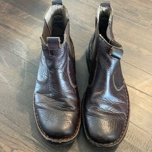 CLARKS ignis men’s brown leather pull on boots size 10.5